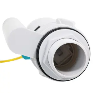 SPARES2GO Adjustable Dual Flush Toilet Valve Concealed Cistern with Push Button (1.5" / 2" Outlet, 300mm Cable)