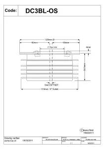 McAlpine DC3BL-OS Black 4"/110mm Offset Drain Reducer Connector