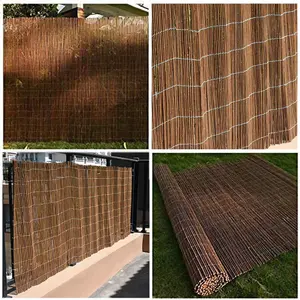 Natural Willow Garden Fence Screening Roll Privacy Border Sun Protection 1.8m x 4m