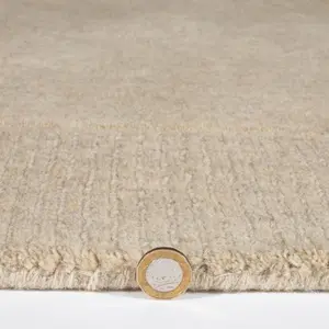 Knaresborough 100% Wool Stone Floor Rug 170 x 120cm