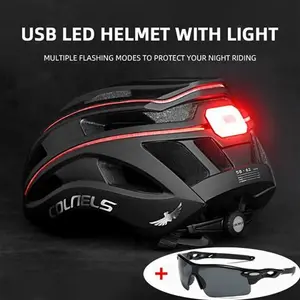 Bicycle Helmet MTB Ride LED Lights Racing Road Bike Helmet Men And Women Outdoor Sports Pro Cycling