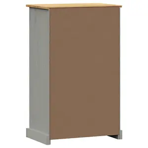 Berkfield Shoe Cabinet VIGO 60x35x96 cm Grey Solid Wood Pine