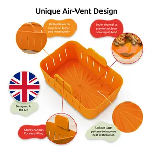 Wafe Air Fryer Liner Dual (Set of 2) Orange