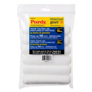 Purdy - White Dove Jumbo Mini Roller Sleeve 6.5" x 3/8" - 6 Pk