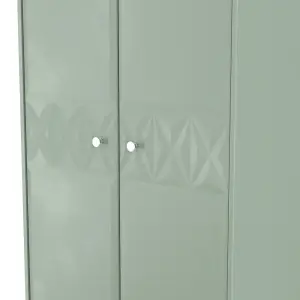 San Jose Ready assembled Contemporary Green Tall Double Wardrobe (H)1960mm (W)740mm (D)520mm