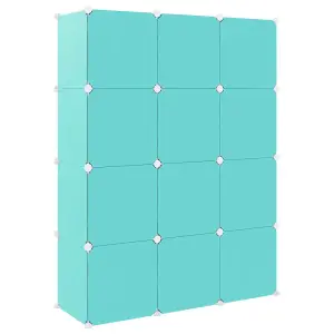 Cube Storage Cabinet for Kids with 12 Cubes Green PP