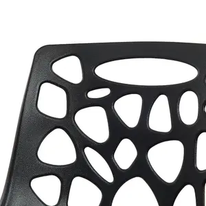 Set of 2 Garden Chairs MORGAN Synthetic Material Black