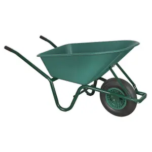 Sealey 85 Litres Wheel Barrow Heavy Duty Composite Material - Green WB85