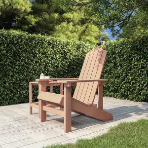 Berkfield Garden Adirondack Chair HDPE Brown