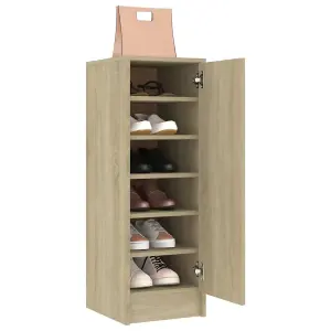 Berkfield Shoe Cabinet Sonoma Oak 32x35x92 cm Engineered Wood