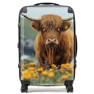 Highland Cow By The Coast Suitcase - Medium