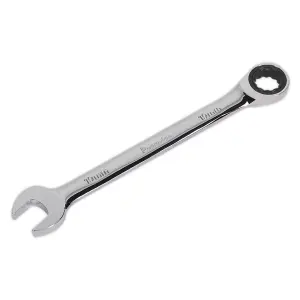 Sealey Ratchet Combination Spanner 72 Teeth Chrome Vanadium Steel 19mm RCW19