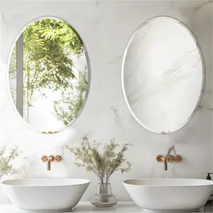 Oval Flat Rithi Wall Mirror 70cm x 50cm