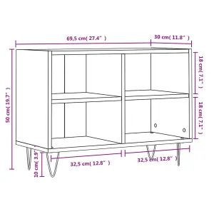 Berkfield TV Cabinet Concrete Grey 69.5x30x50 cm Engineered Wood