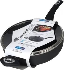 28cm Diamond Non-Stick Aluminum Induction Deep Sauté Pan With Lid P670