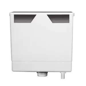 Ether Compact Concealed Dual Flush Cistern with Black Square Flush Button