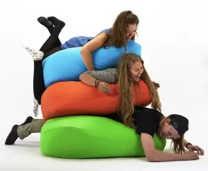 Adult Highback Beanbag for Indoors or Outdoors Ready Filled Bean bags - Lime Green