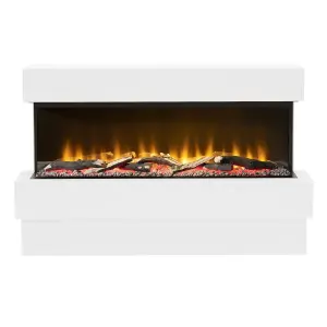 Be Modern Ashgrove White Outset Electric Fire suite