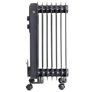 Russell Hobbs Electric Heater 1500W Grey 7 Fin Oil Filled Radiator with 2 Year Guarantee RHOFR7004A