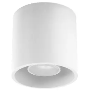 Orbis Aluminium White 1 Light Classic Ceiling Light