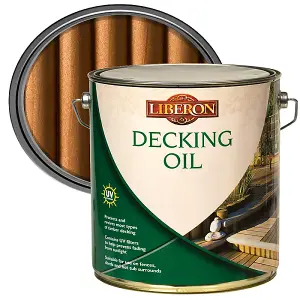 Liberon Medium Oak Decking Oil 2.5 Litre High UV Water Resistant