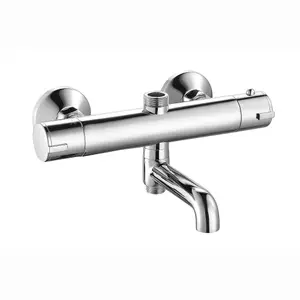 ENKI Dune Chrome Contemporary 3-Outlet Brass Thermostatic Shower Bar Mixer Valve T116