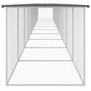 Chicken Cage with Roof Anthracite 1003x98x90 cm Galvanised Steel