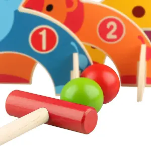 Animal Croquet Game - kids garden toys Outdoor Indoor Play Family Garden Game Early Educational Game