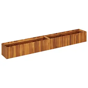 Berkfield Garden Raised Bed 200x30x25 cm Solid Acacia Wood