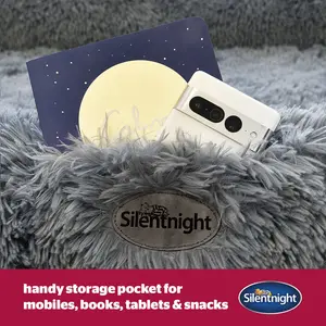 Silentnight Snuggle Pod Human Pet Bed Foam Mattress Base Pillow Side Plush Cover