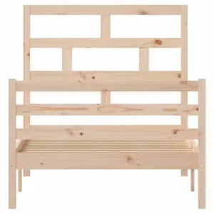 Berkfield Bed Frame Solid Wood Pine 100x200 cm