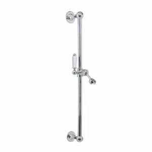 ENKI Chrome Traditional Solid Brass & Ceramic Shower Slider Rail S17