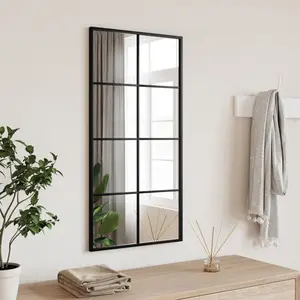 Mikayia Wall Mirror Black 80cm H x 40cm W