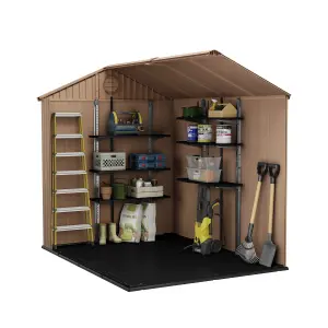 Keter Darwin 8x6 ft Apex Plastic 2 door Shed with floor & 1 window