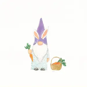 Easter Gnomes IV Bright by Jenaya Jackson - Wrapped Canvas Art Prints 76cm H x 76cm W x 3.8cm D