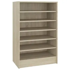 Berkfield Shoe Cabinet Sonoma Oak 60x35x92 cm Engineered Wood