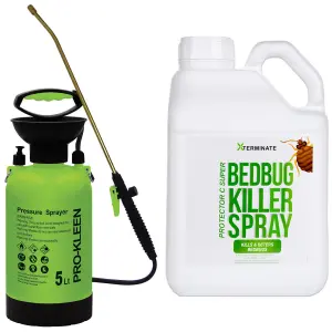 5L pump sprayer with 5L Xterminate Bed Bug Killer