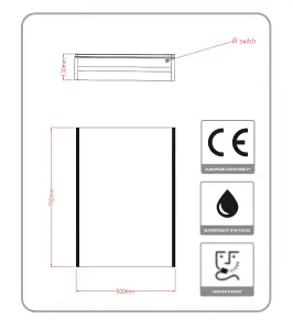 Keenware KBM-101 Rigel LED 700x500mm Bathroom Mirror Cabinet