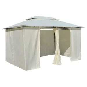 Berkfield Garden Marquee with Curtains 4x3 m White