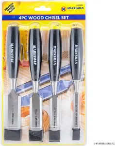 New 4pc Carpenters Wood Chisel Set Crv Tools C6018 Diy Workshop Craft