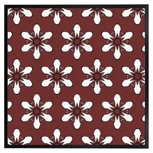 Modern decorative floral pattern (Picutre Frame) / 24x24" / Grey