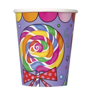 Unique Party Paper Candy Party Cup (Pack of 8) Multicoloured (One Size)