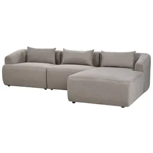 Corner Sofa SVANSELE Taupe Fabric Left Hand