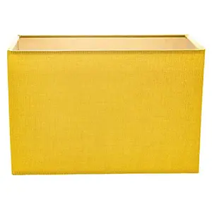 Contemporary and Stylish Vivid Mustard Ochre Linen Fabric Rectangular Lamp Shade