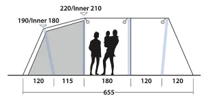 Outwell Parkdale 6PA - 6 Person Air Tent