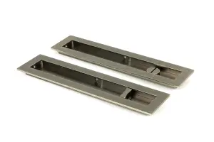 From The Anvil Pewter 250mm Plain Rectangular Pull - Privacy Set