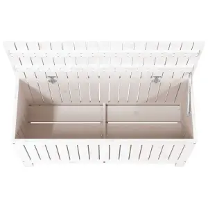 Berkfield Garden Storage Box White 108x42.5x54 cm Solid Wood Pine