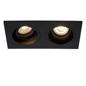 Lucide Embed Modern Recessed Downlight - 2xGU10 - Black