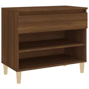 Berkfield Shoe Cabinet Brown Oak 70x36x60 cm Engineered Wood