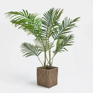 Palm Leaf Tree in Basket Artificial Plant Natural Style New Home Decorative Fake